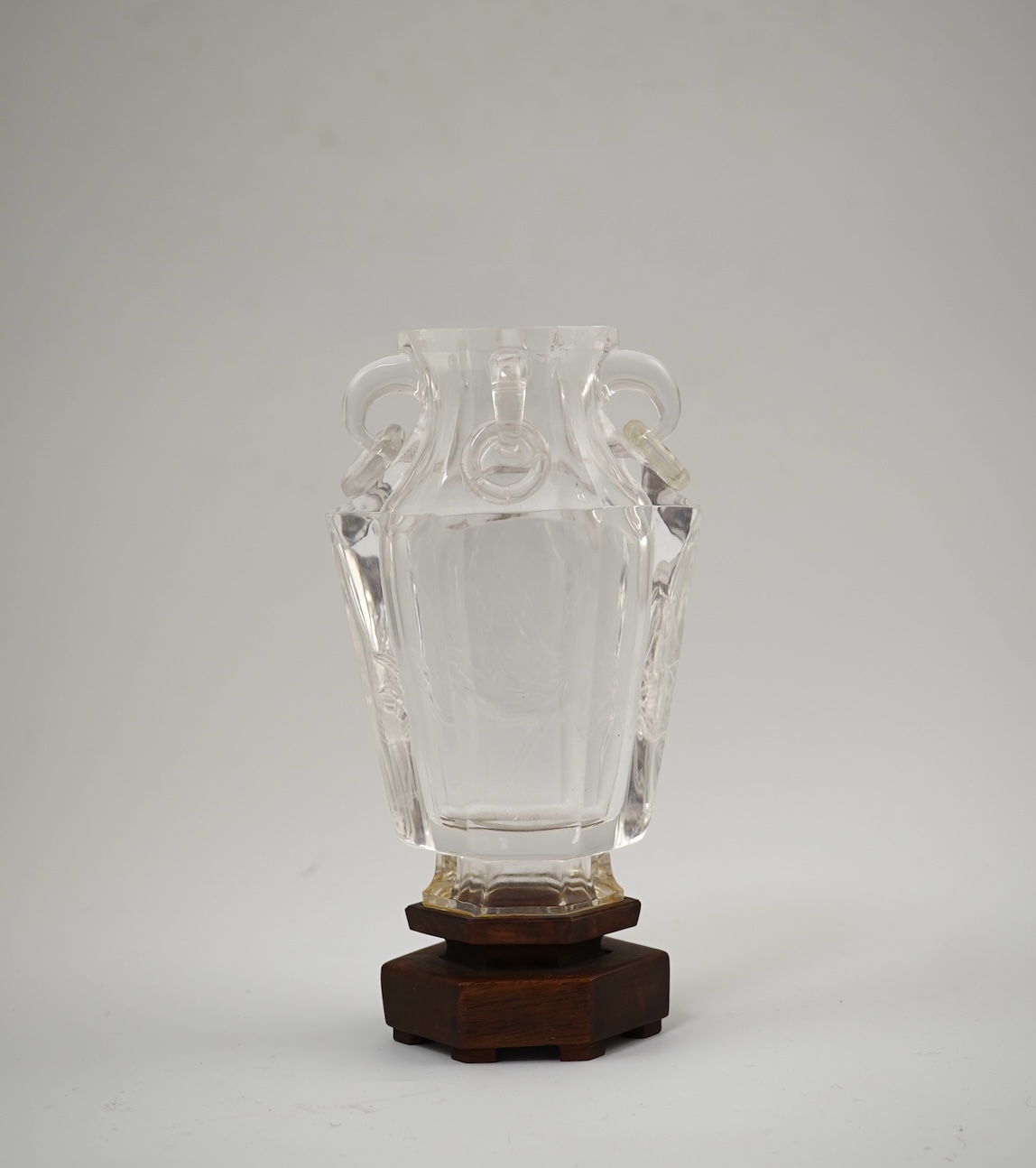 A Chinese rock crystal vase, early 20th century